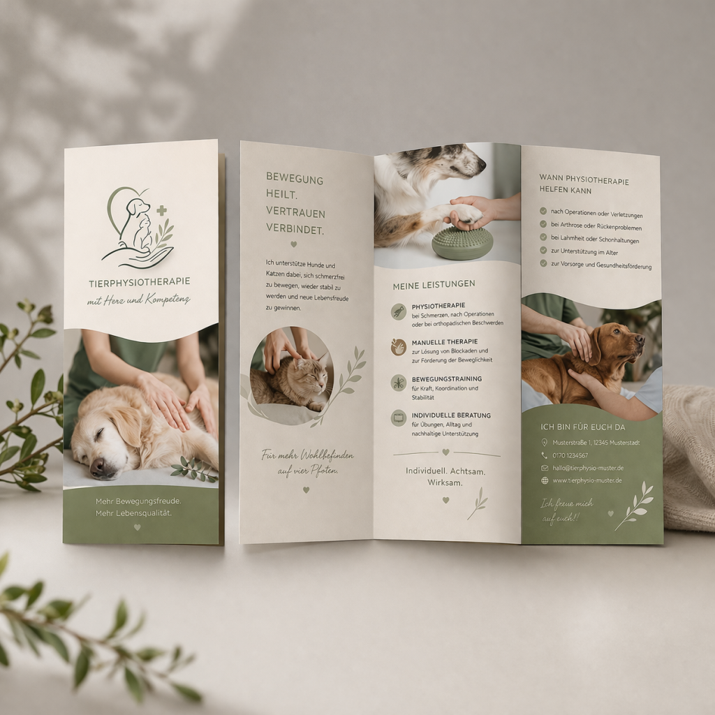 Falzflyer DIN lang Physiotherapie