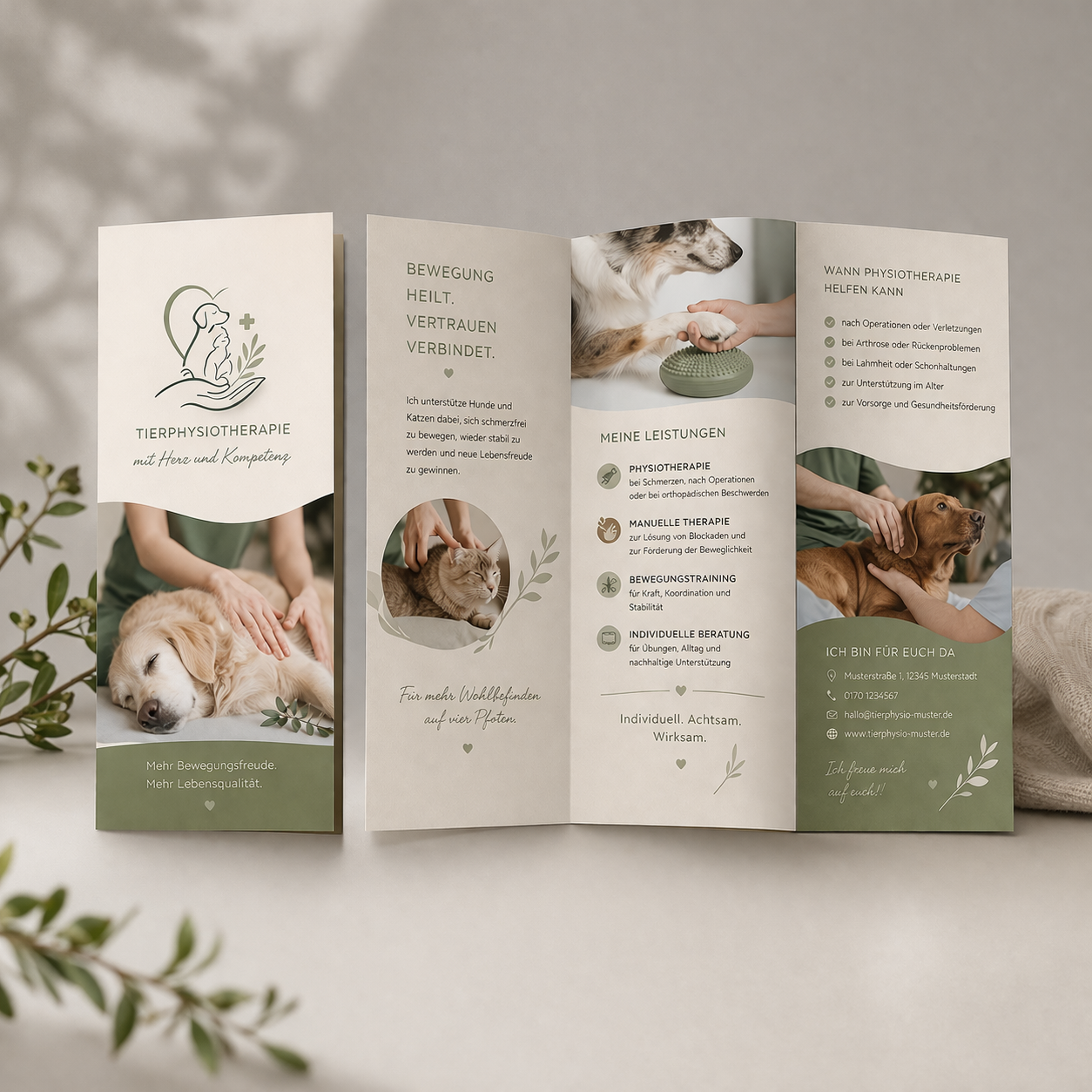 Falzflyer DIN lang Physiotherapie