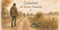 Hund mit Maulkorb an der Leine – Sicherheit und Fürsorge im Alltag