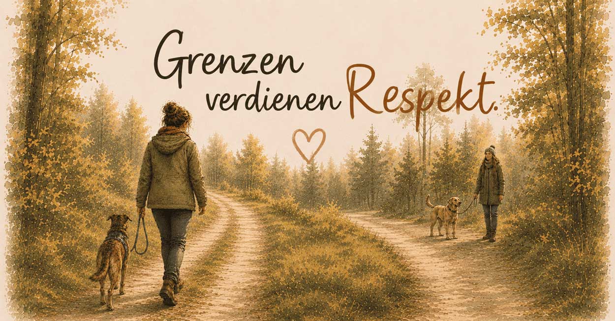 Hund mit Maulkorb an der Leine – Sicherheit und Fürsorge im Alltag