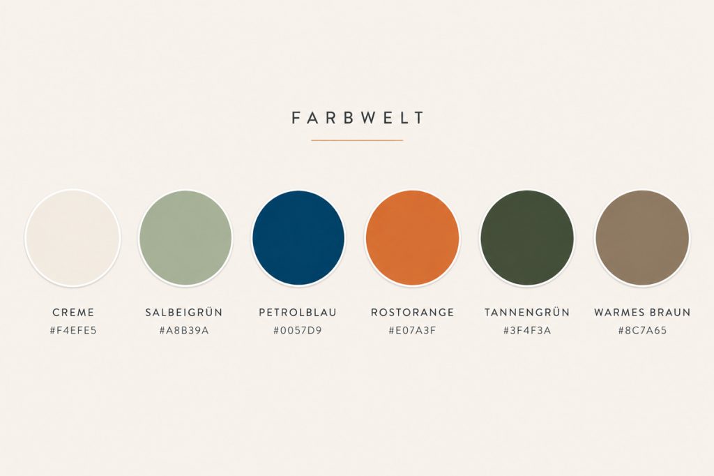 Farbwelt der Einladungskarte