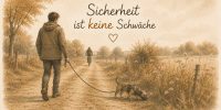 Hund mit Maulkorb an der Leine – Sicherheit und Fürsorge im Alltag